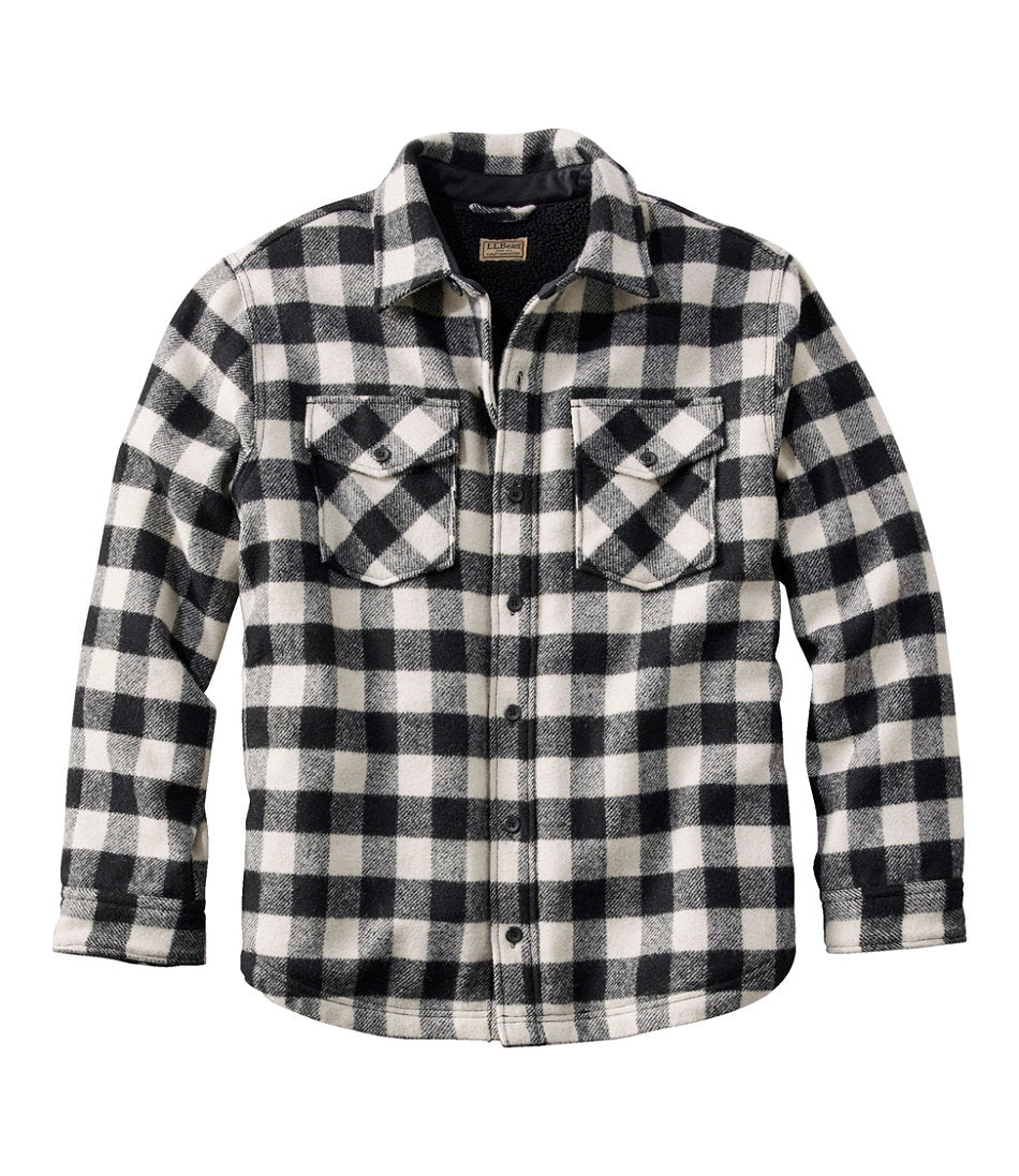 Men's Maine Guide Sherpa Lined Wool Shirt