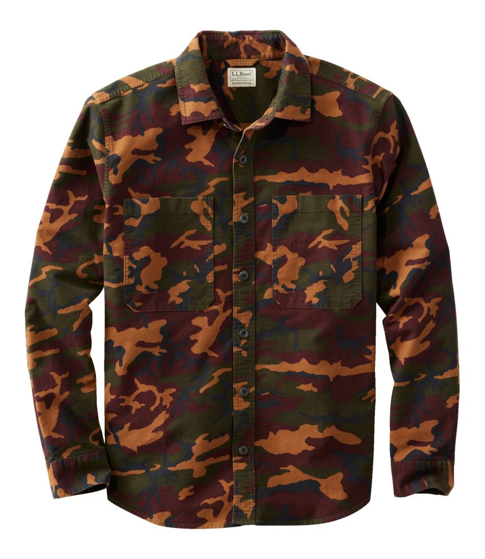 Print Slightly Fitted Untucked Fit Men's Bean's Moleskin Shirt