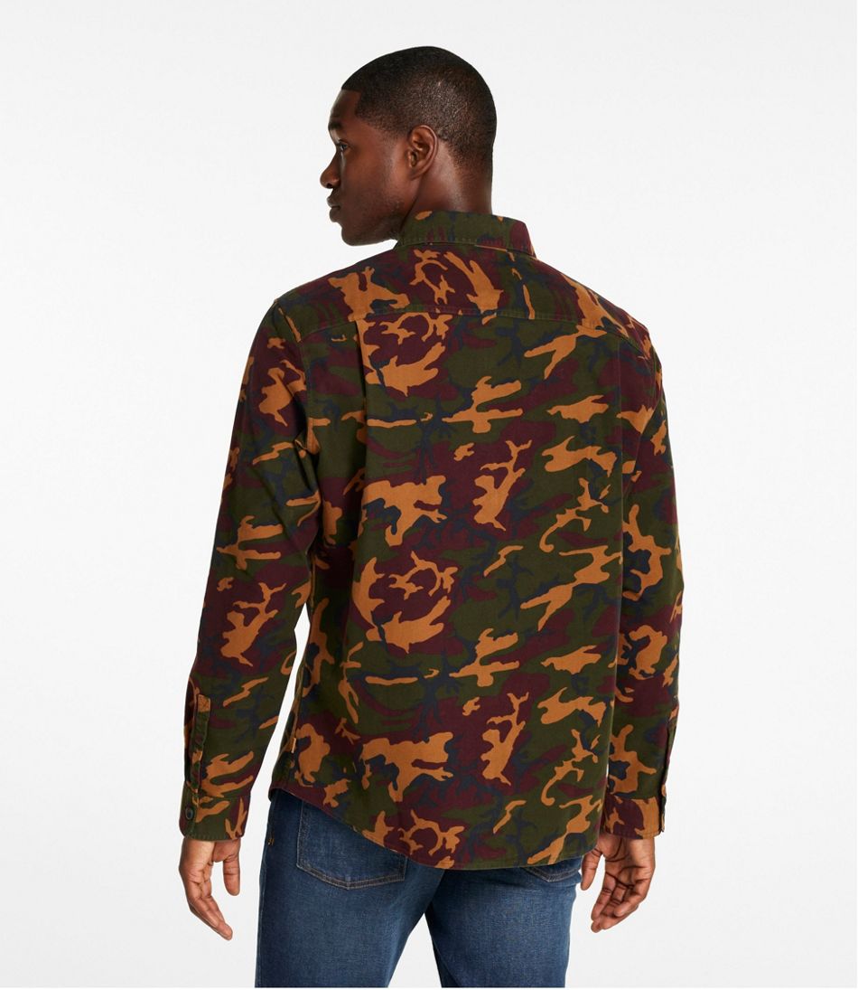 Print Slightly Fitted Untucked Fit Men's Bean's Moleskin Shirt