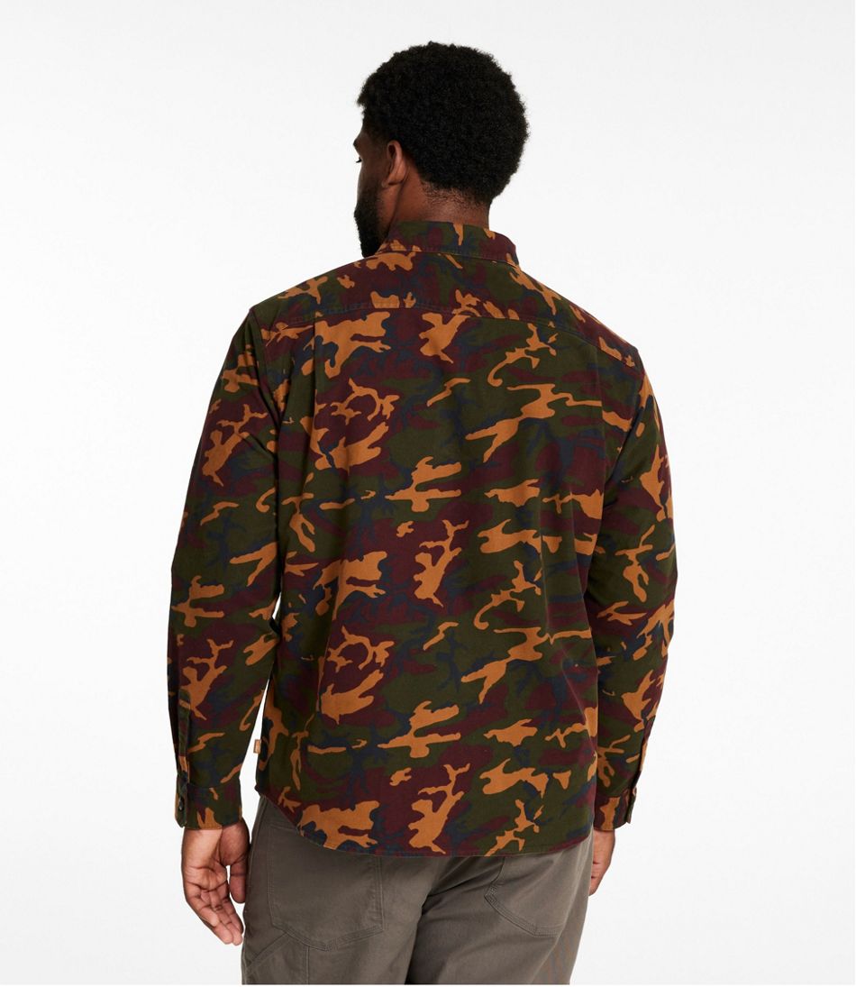 Print Slightly Fitted Untucked Fit Men's Bean's Moleskin Shirt