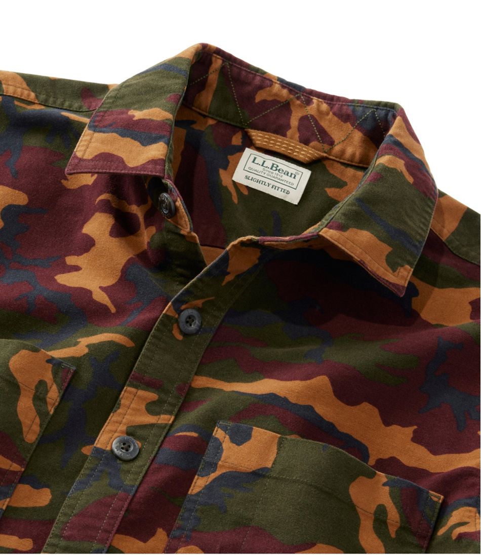 Print Slightly Fitted Untucked Fit Men's Bean's Moleskin Shirt