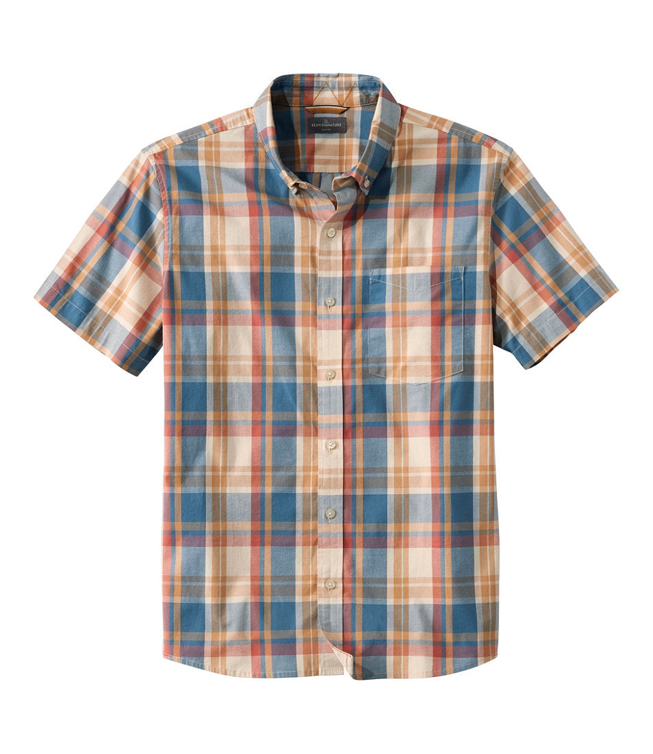 Men's Signature Stretch Poplin Shirt Short-Sleeve Slim Fit