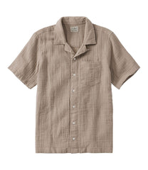 Slightly Fitted Untucked Fit Short-Sleeve Men's Cloud Gauze Shirt