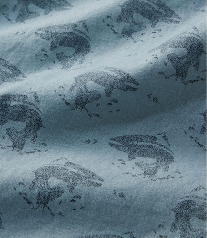 Men's Stonecoast Hemp Shirt, Short-Sleeve, Slightly Fitted Untucked Fit, Print