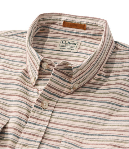 Men's Stonecoast Hemp Shirt, Long-Sleeve, Slightly Fitted Untucked Fit, Stripe