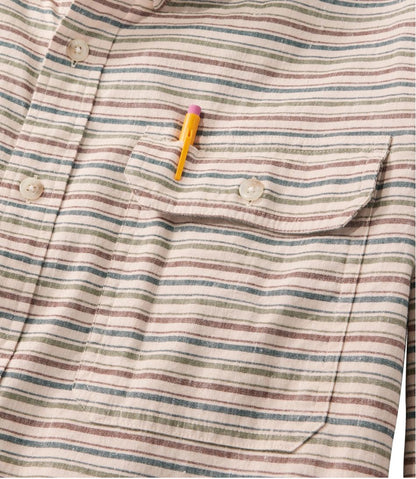 Men's Stonecoast Hemp Shirt, Long-Sleeve, Slightly Fitted Untucked Fit, Stripe