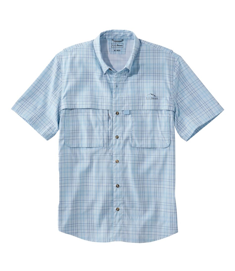 Men's Tropicwear Shirt Plaid Short-Sleeve