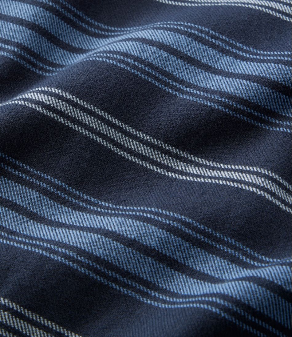 Stripe Traditional Fit Men's Fleece-Lined Flannel Shirt