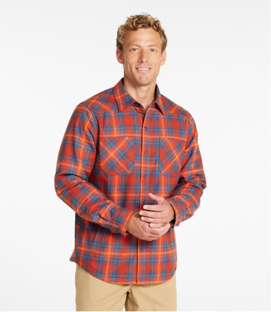 Hi-Pile Fleece-Lined Plaid Men's Katahdin Performance Flannel Shirt-Jacket