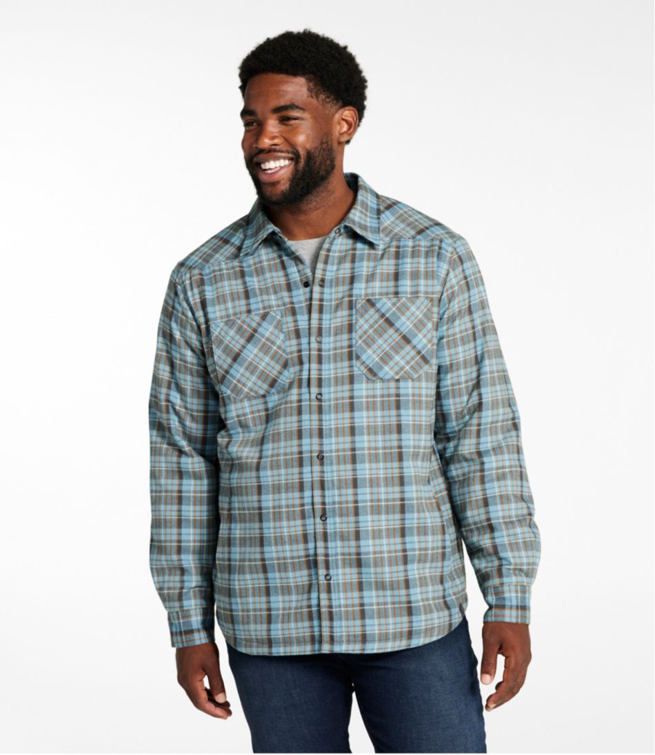 Hi-Pile Fleece-Lined Plaid Men's Katahdin Performance Flannel Shirt-Jacket