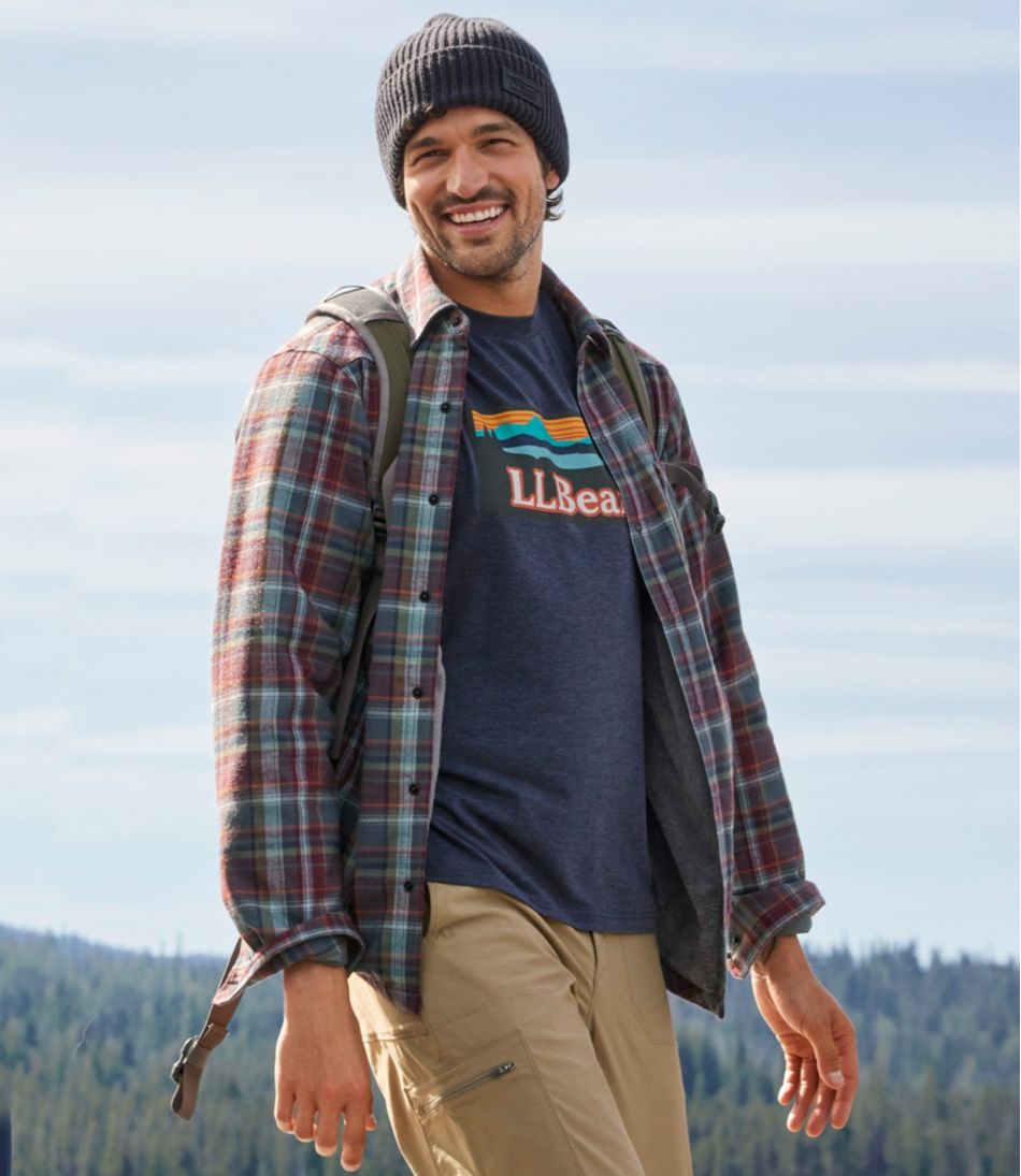 Hi-Pile Fleece-Lined Plaid Men's Katahdin Performance Flannel Shirt-Jacket