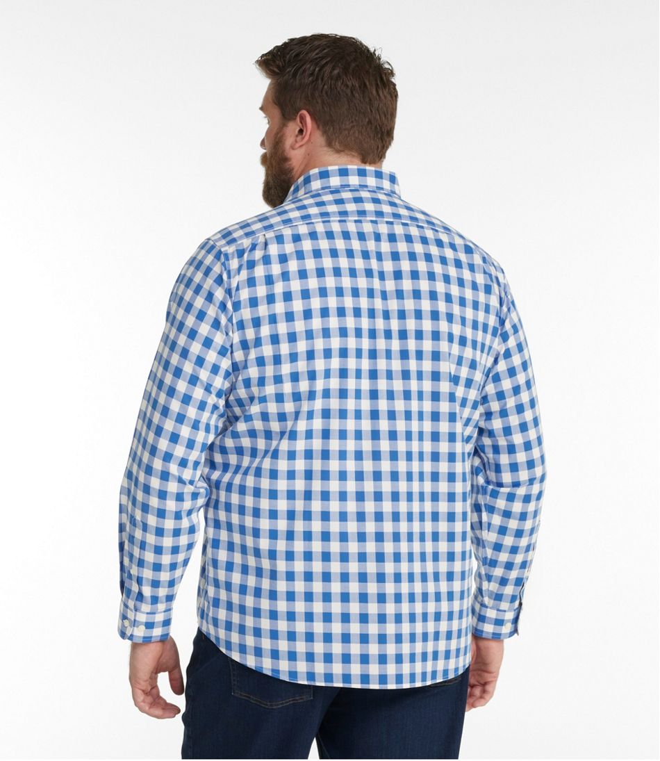 Long-Sleeve Men's Bean's Wrinkle-Free Everyday Shirt Traditional Untucked Fit Plaid