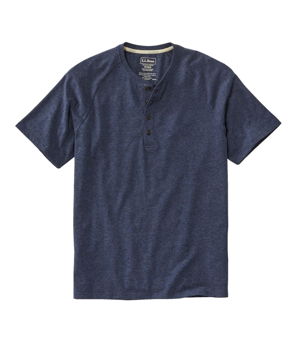 Short-Sleeve Henley Men's Comfort Stretch Pima Tee Shirt