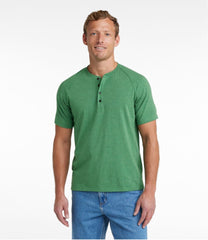 Short-Sleeve Henley Men's Comfort Stretch Pima Tee Shirt