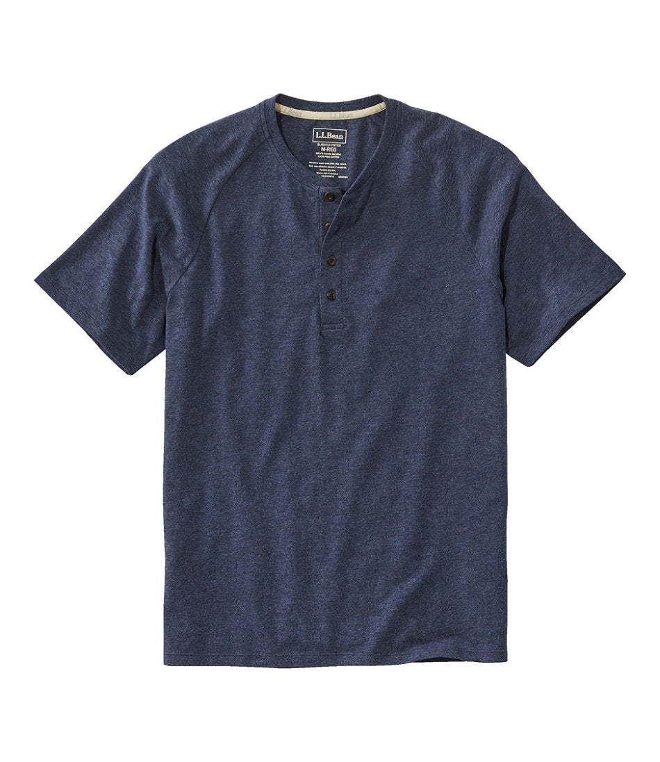 Short-Sleeve Henley Men's Comfort Stretch Pima Tee Shirt