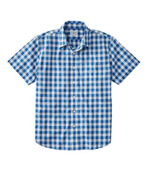 Men's Bean's Wrinkle-Free Everyday Shirt Plaid Traditional Untucked Fit Short-Sleeve