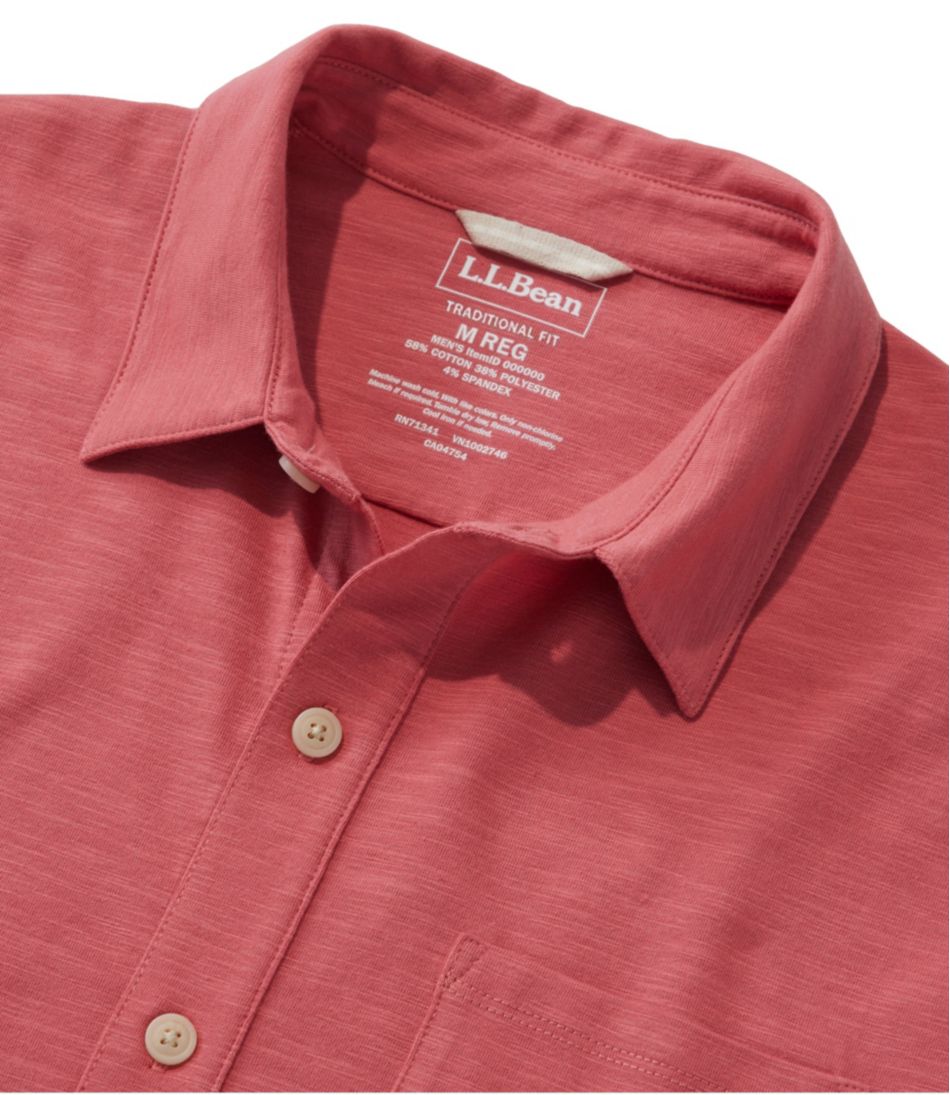 Men's Lakewashed Performance Shirts Short-Sleeve Button-Front Shirt