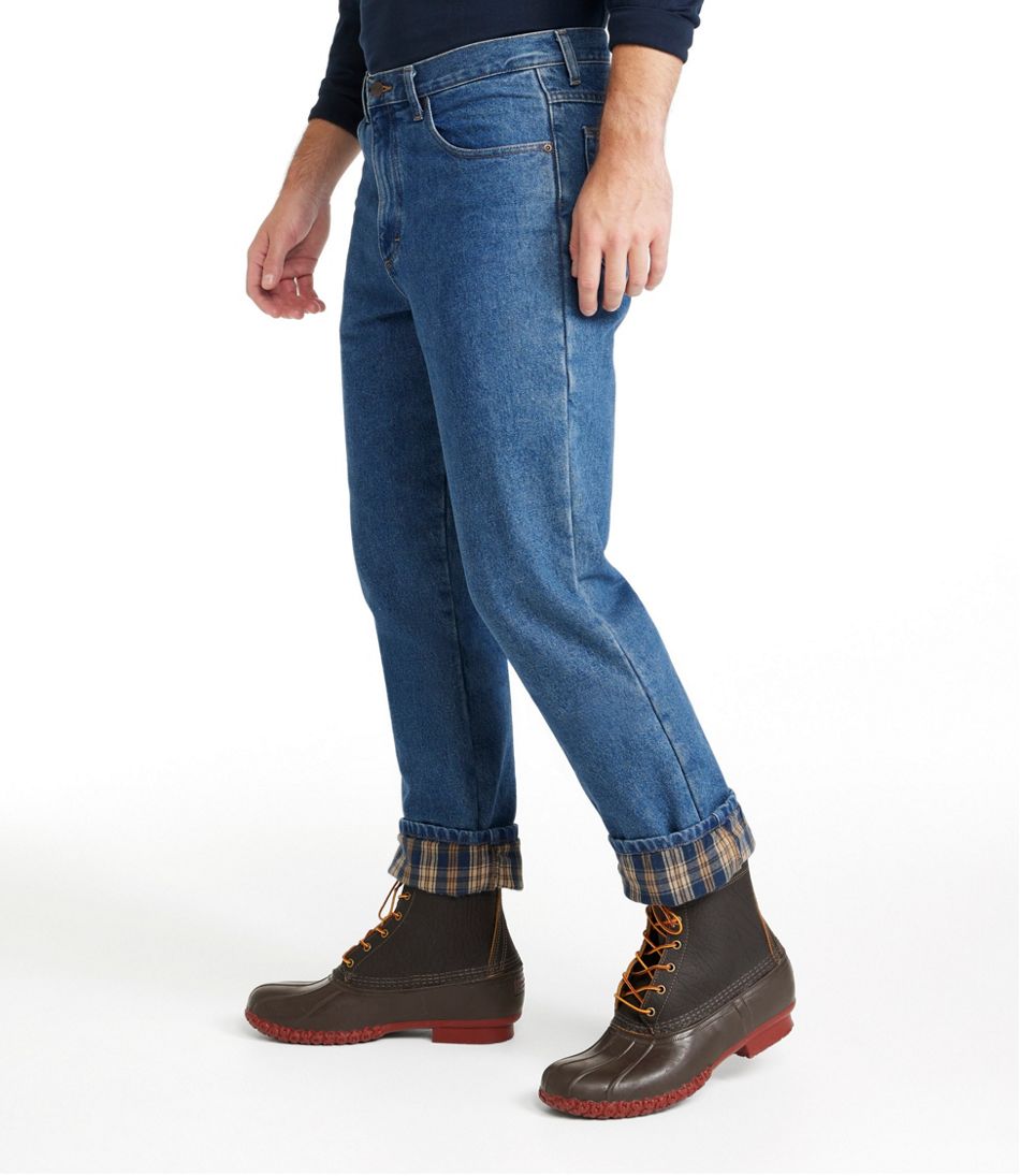 Men's Double L® Jeans, Classic Fit, Flannel-Lined