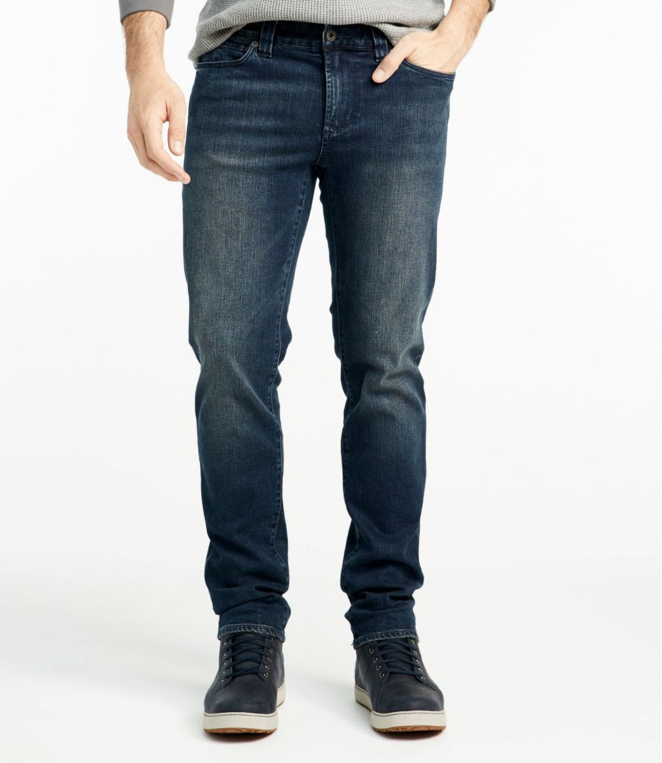 Men's Signature Five-Pocket Jeans with Stretch Slim Straight