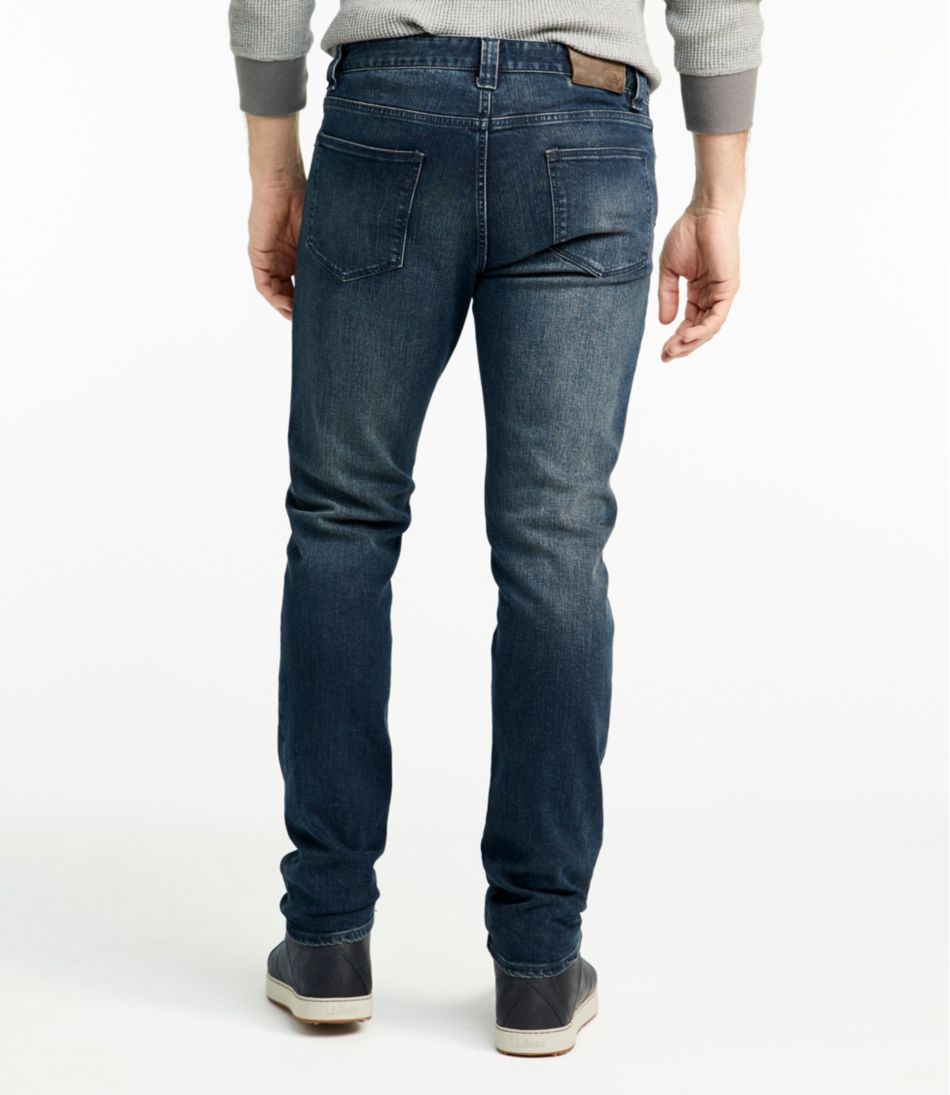 Men's Signature Five-Pocket Jeans with Stretch Slim Straight