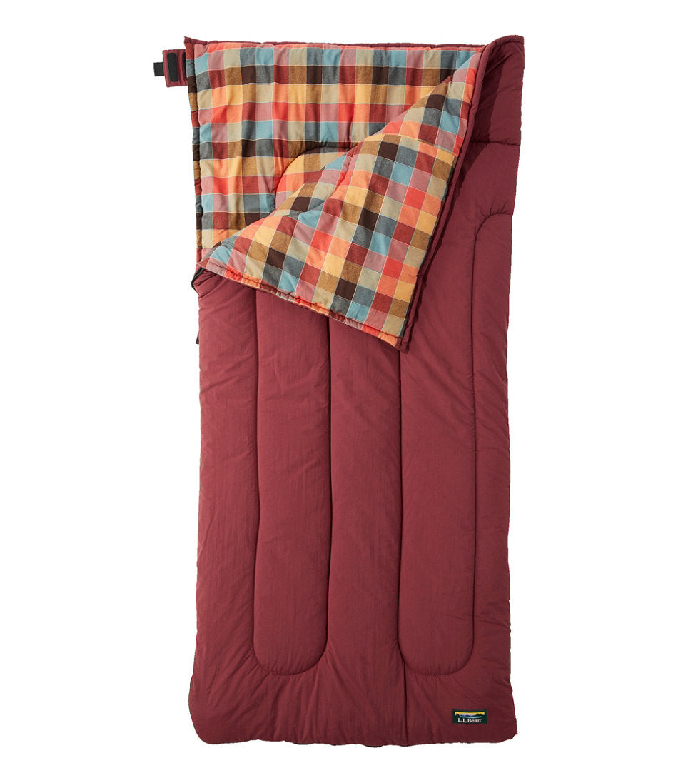 L.L.Bean Flannel Lined Camp Sleeping Bag 40°