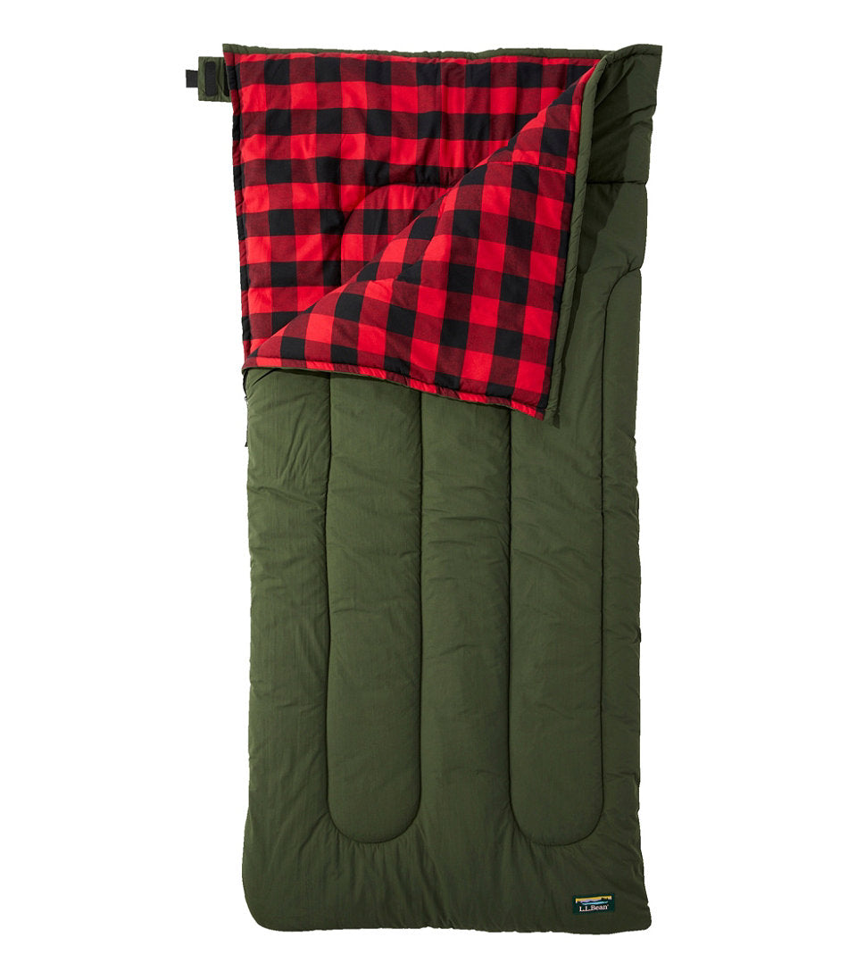 L.L.Bean Flannel Lined Camp Sleeping Bag 40°
