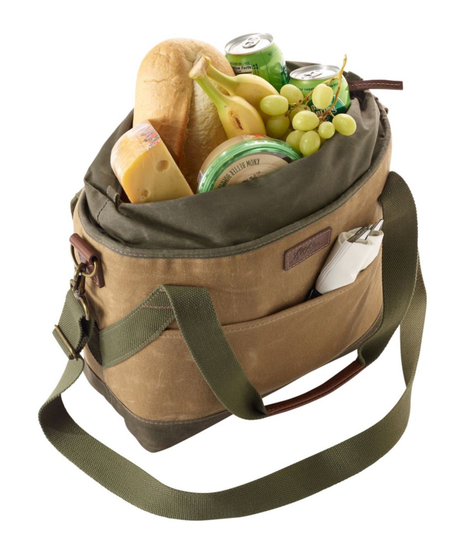 Medium Insulated Waxed-Canvas Tote