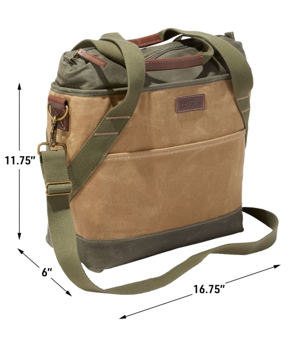 Medium Insulated Waxed-Canvas Tote