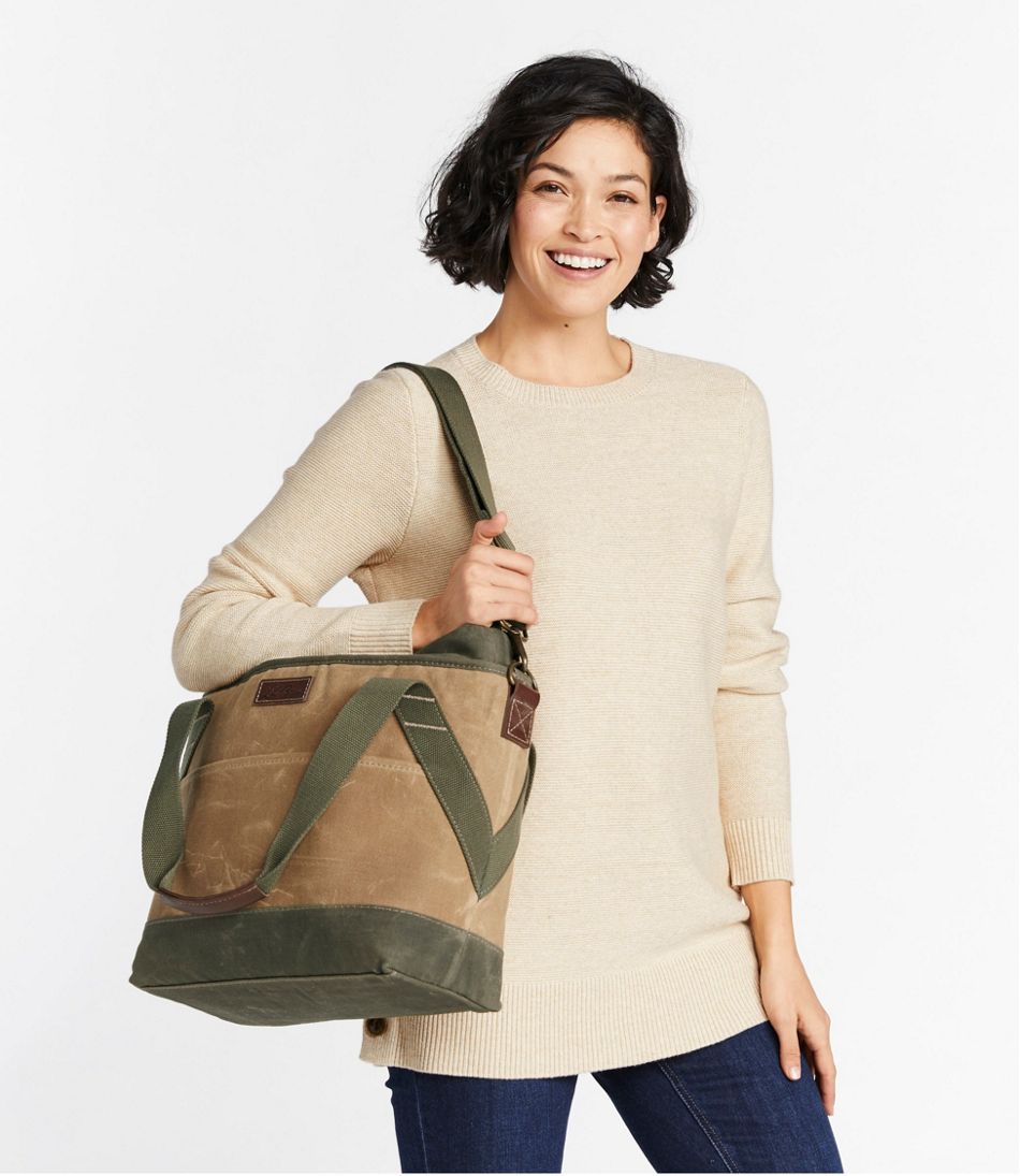 Medium Insulated Waxed-Canvas Tote