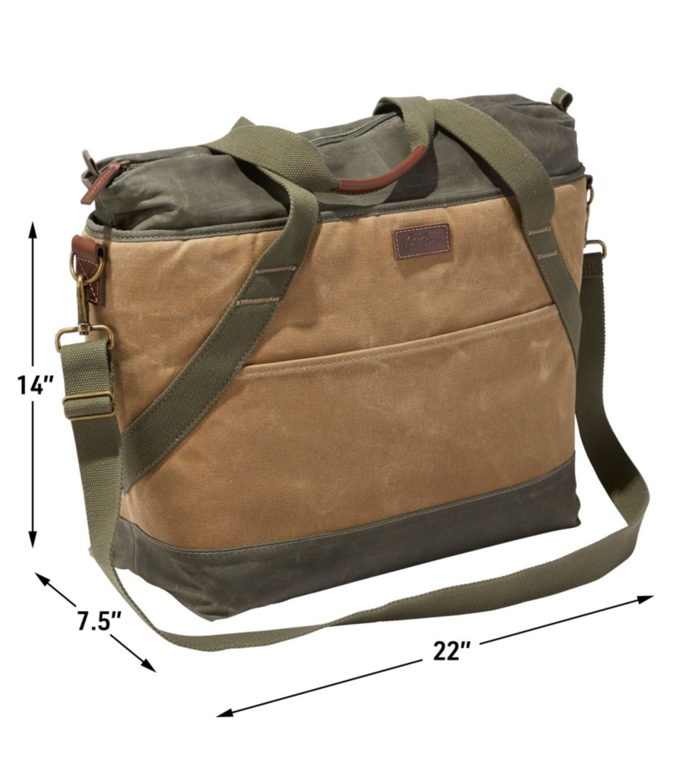Insulated Waxed-Canvas Tote Large
