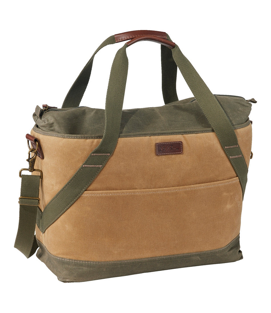 Insulated Waxed-Canvas Tote Large