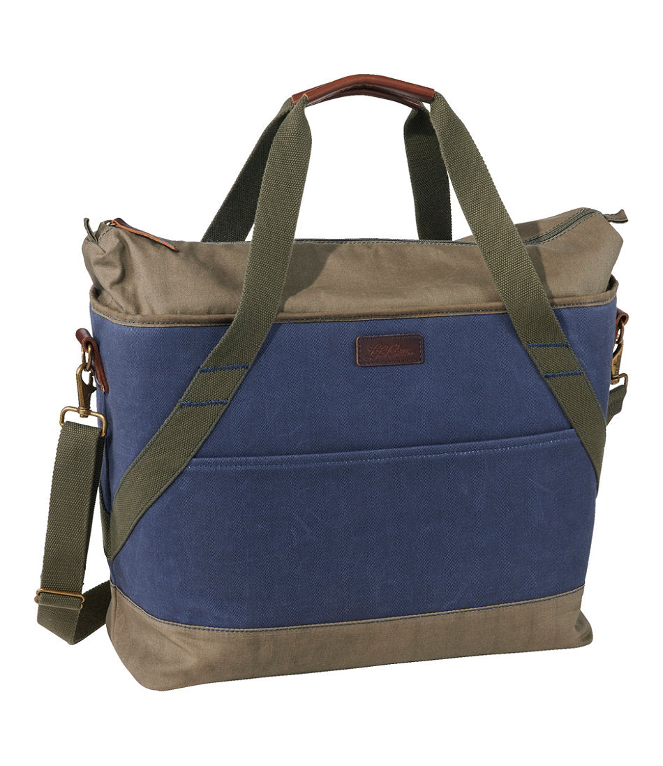 Insulated Waxed-Canvas Tote Large