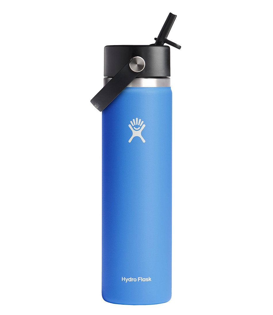 Hydro Flask Wide Mouth Water Bottle with Flex Straw Cap 24 oz.