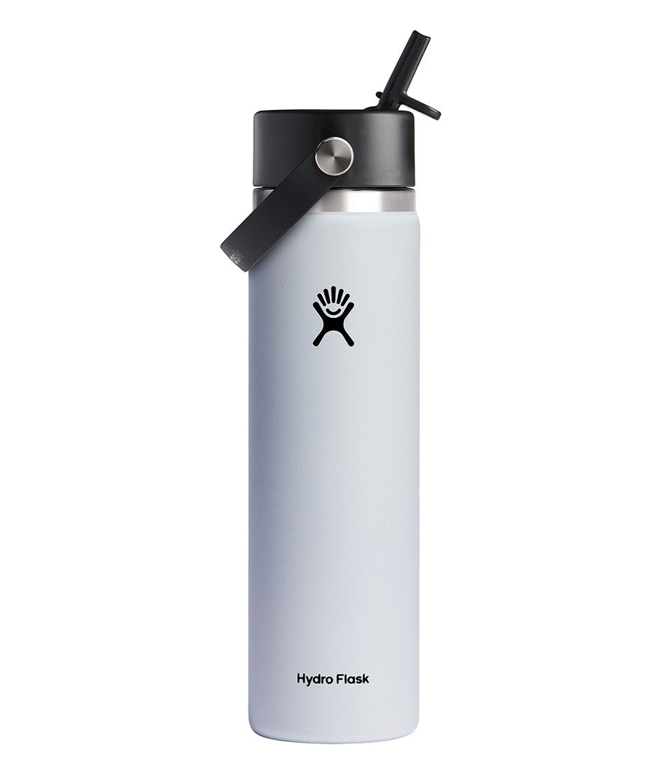 Hydro Flask Wide Mouth Water Bottle with Flex Straw Cap 24 oz.