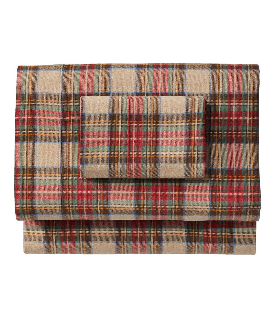 Heritage Chamois Flannel Sheet Collection Plaid