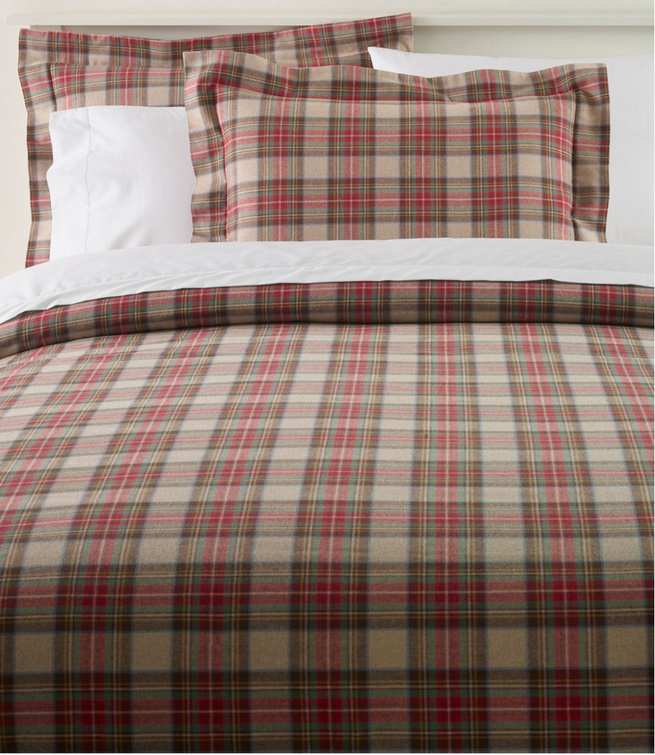 Heritage Chamois Flannel Comforter Cover Collection Plaid