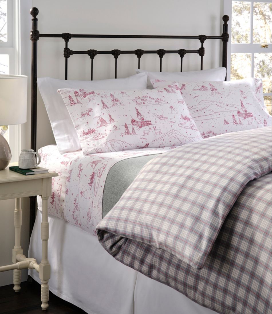 Heritage Chamois Flannel Comforter Cover Collection Plaid