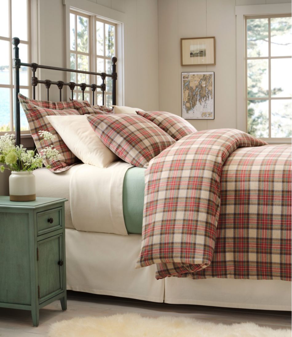 Heritage Chamois Flannel Comforter Cover Collection Plaid