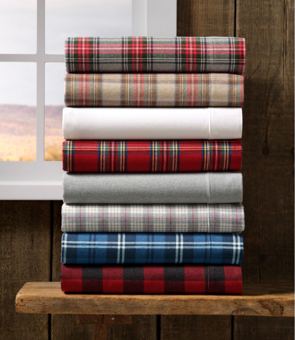 Heritage Chamois Flannel Comforter Cover Collection Plaid