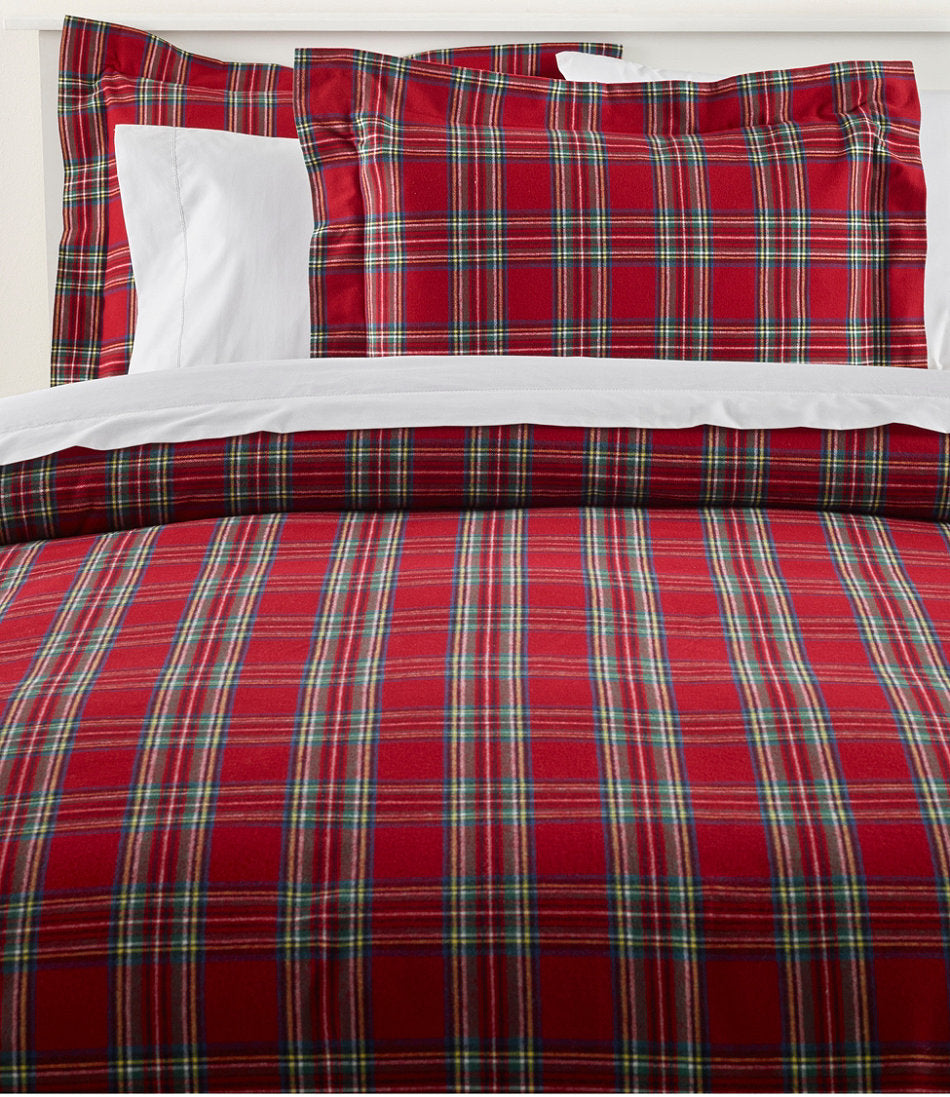 Heritage Chamois Flannel Comforter Cover Collection Plaid