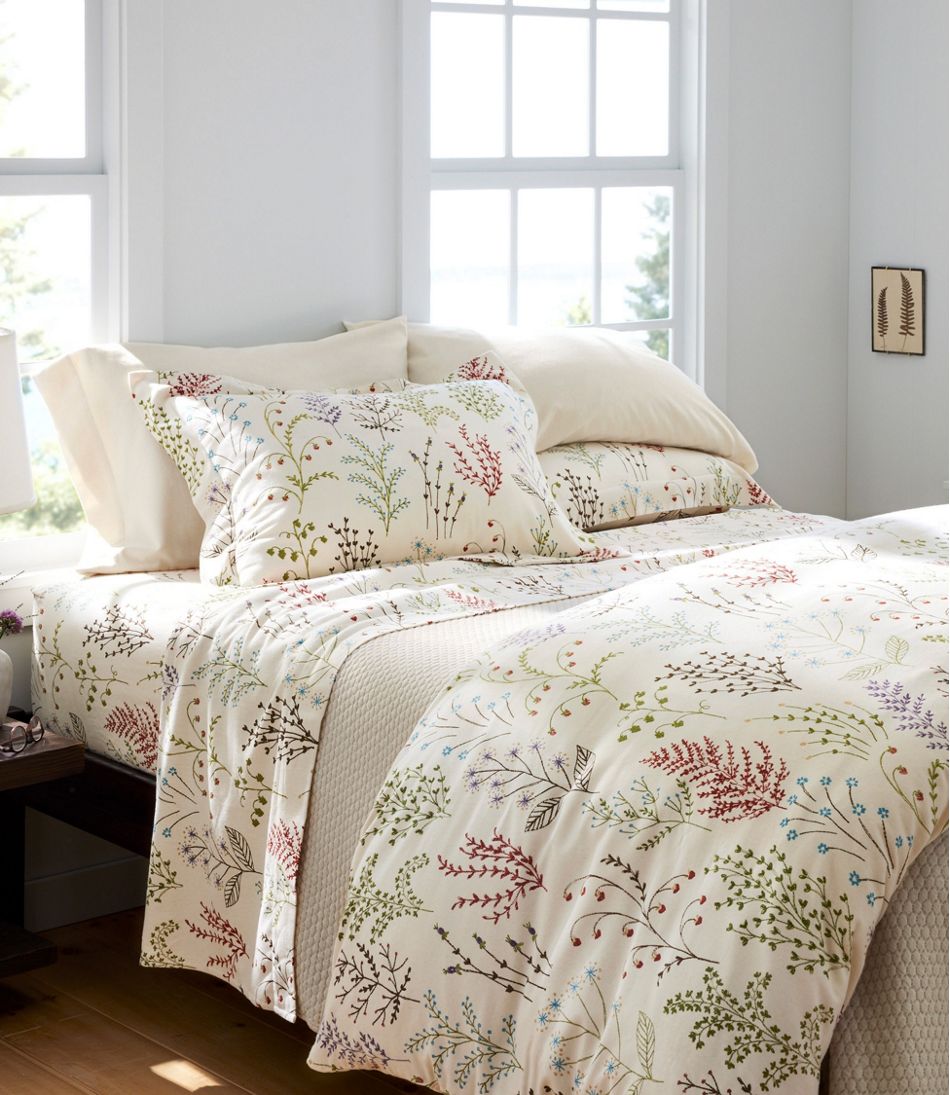 Botanical Floral Flannel Sheet Collection