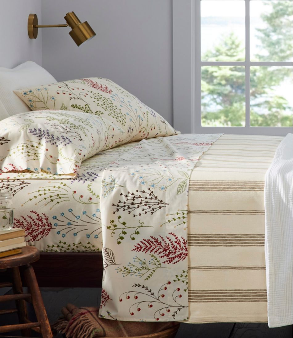 Botanical Floral Percale Sheet Collection