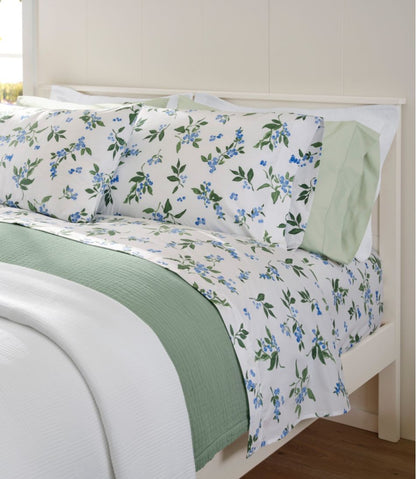 Jess Franks Blueberry Print Percale Sheet Set Collection