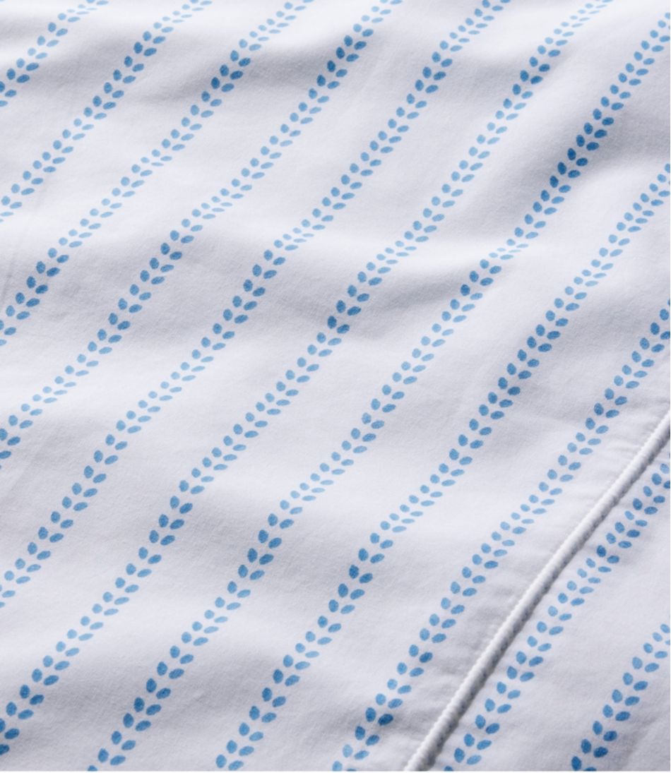 Stripe Leaf Sunwashed Percale Sheet Collection