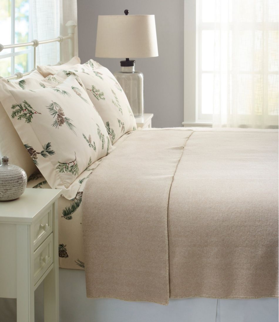 Herringbone Washable Wool Blanket