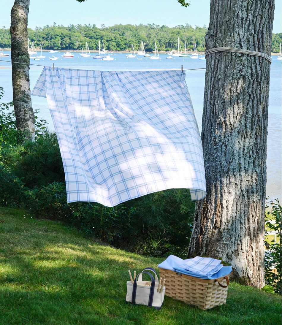 280-Thread-Count Pima Percale Sheet Collection, Windowpane