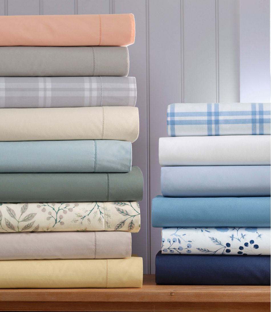 280-Thread-Count Pima Percale Sheet Collection, Windowpane