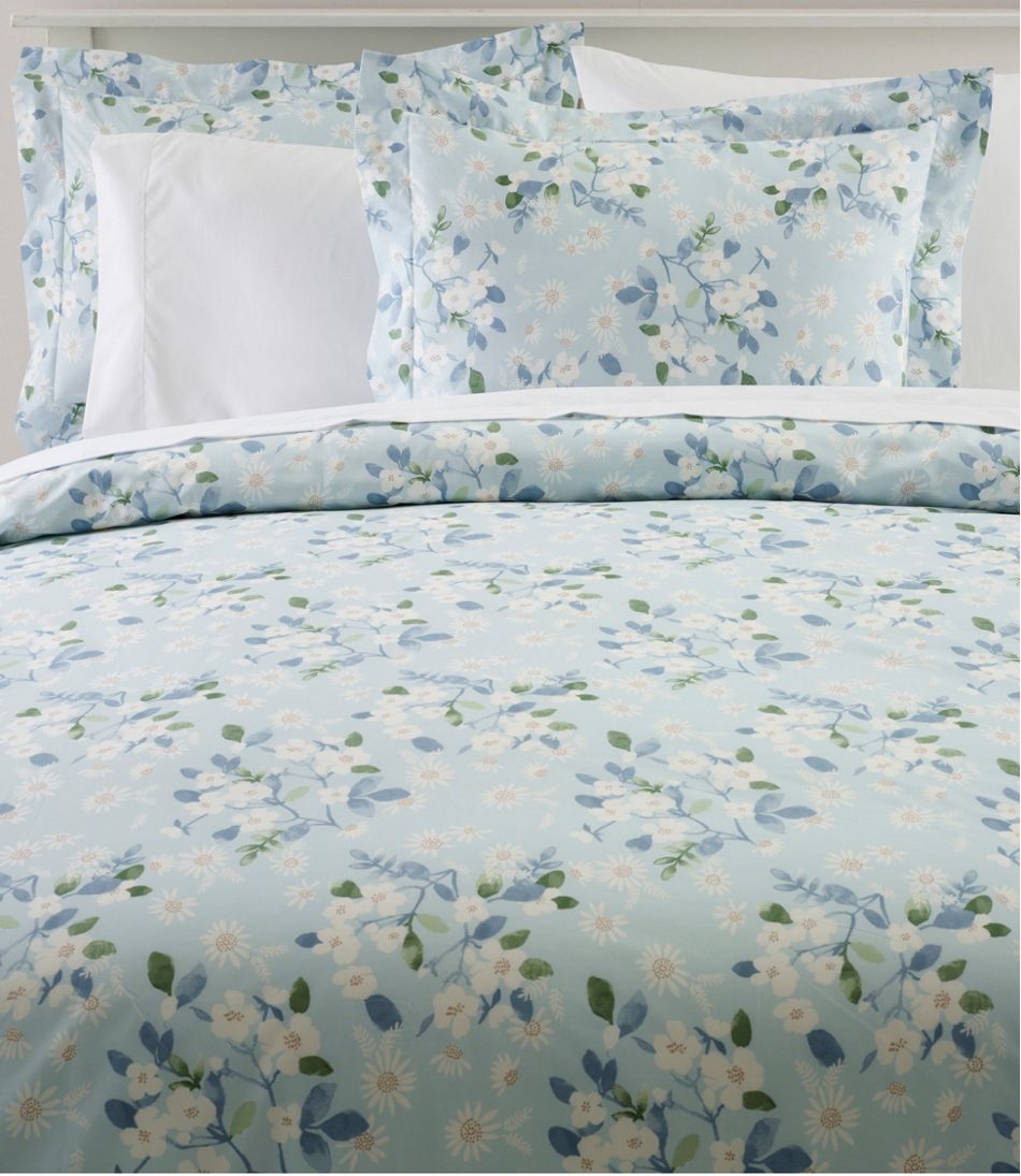 Premium Egyptian Percale Comforter Cover Collection, Daisy