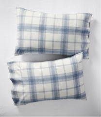 Organic Flannel Sheet Collection Plaid