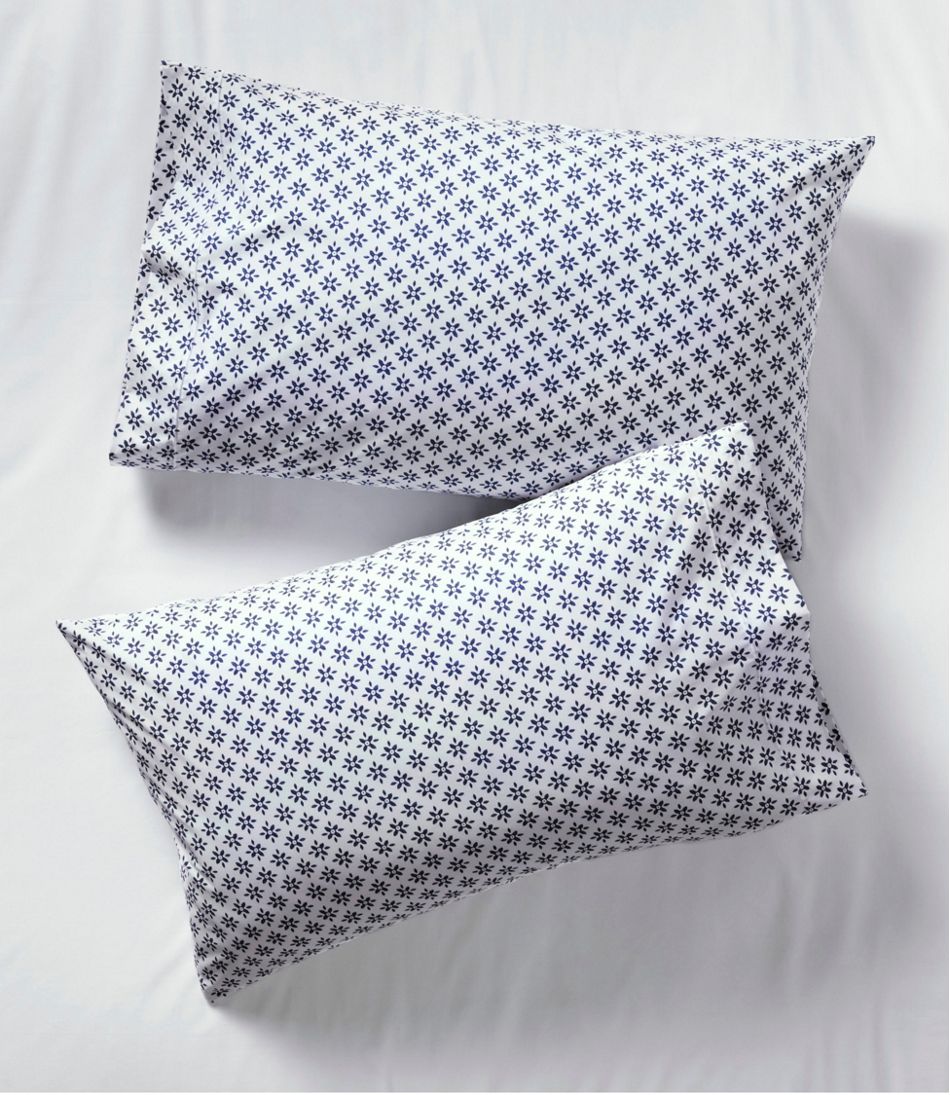 Block Floral Print Sunwashed Percale Sheet Collection